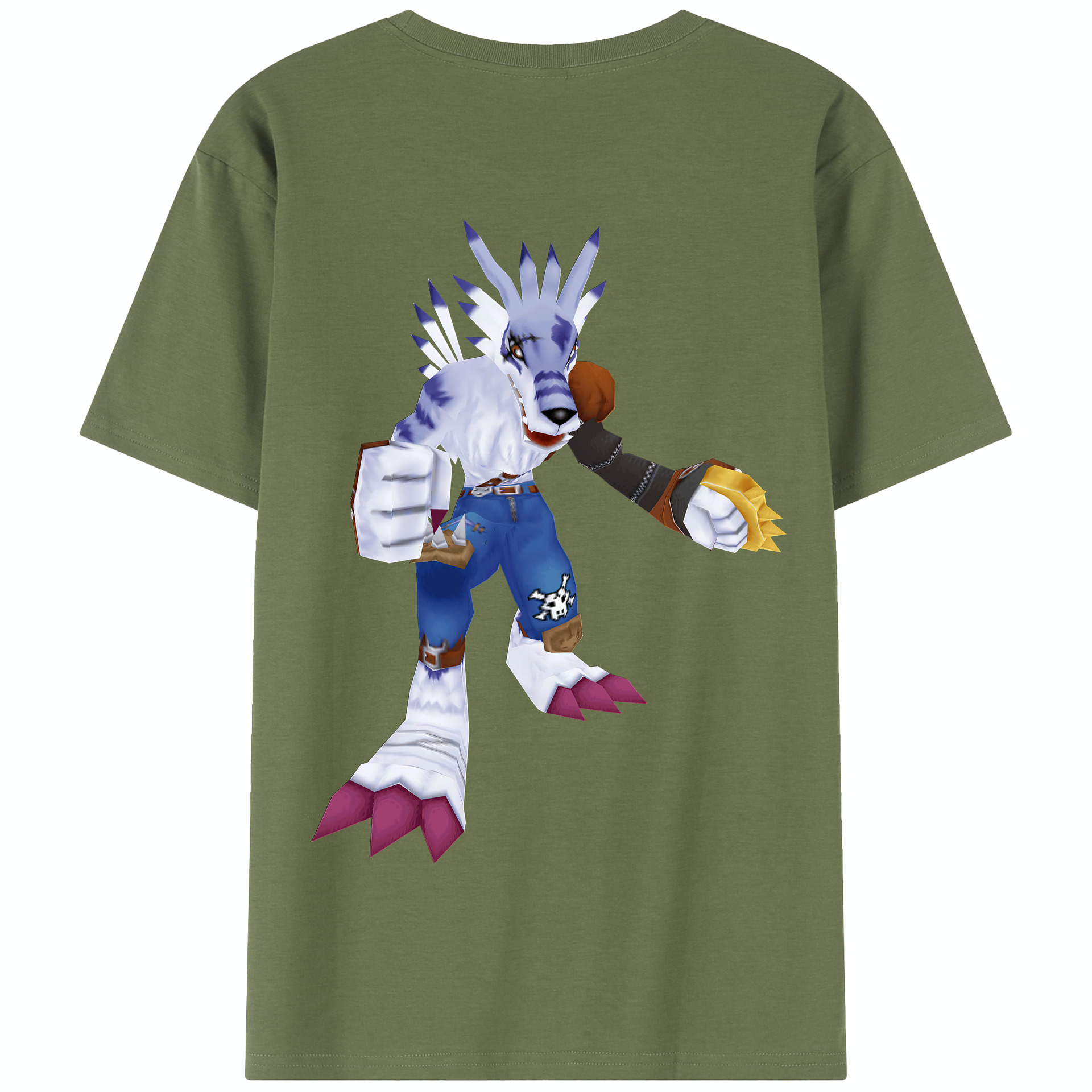 （画像用） Digimon デジタルモンスター/デジモン 綿100％半袖Tシャツ（背面プリント）